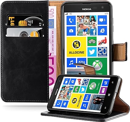 Cadorabo Coque pour Nokia Lumia 625 Noir Jais Housse Protection avec Fermoire Magn tique Stand Horizontal Fente Carte Portefeuille Etui Poche Folio Case Cover Cadorabo Coque pour Nokia Lumia 625 Noir Jais Housse Protection avec Fermoire Magn tique Stand Horizontal Fente Carte Portefeuille Etui Poche Folio Case Cover