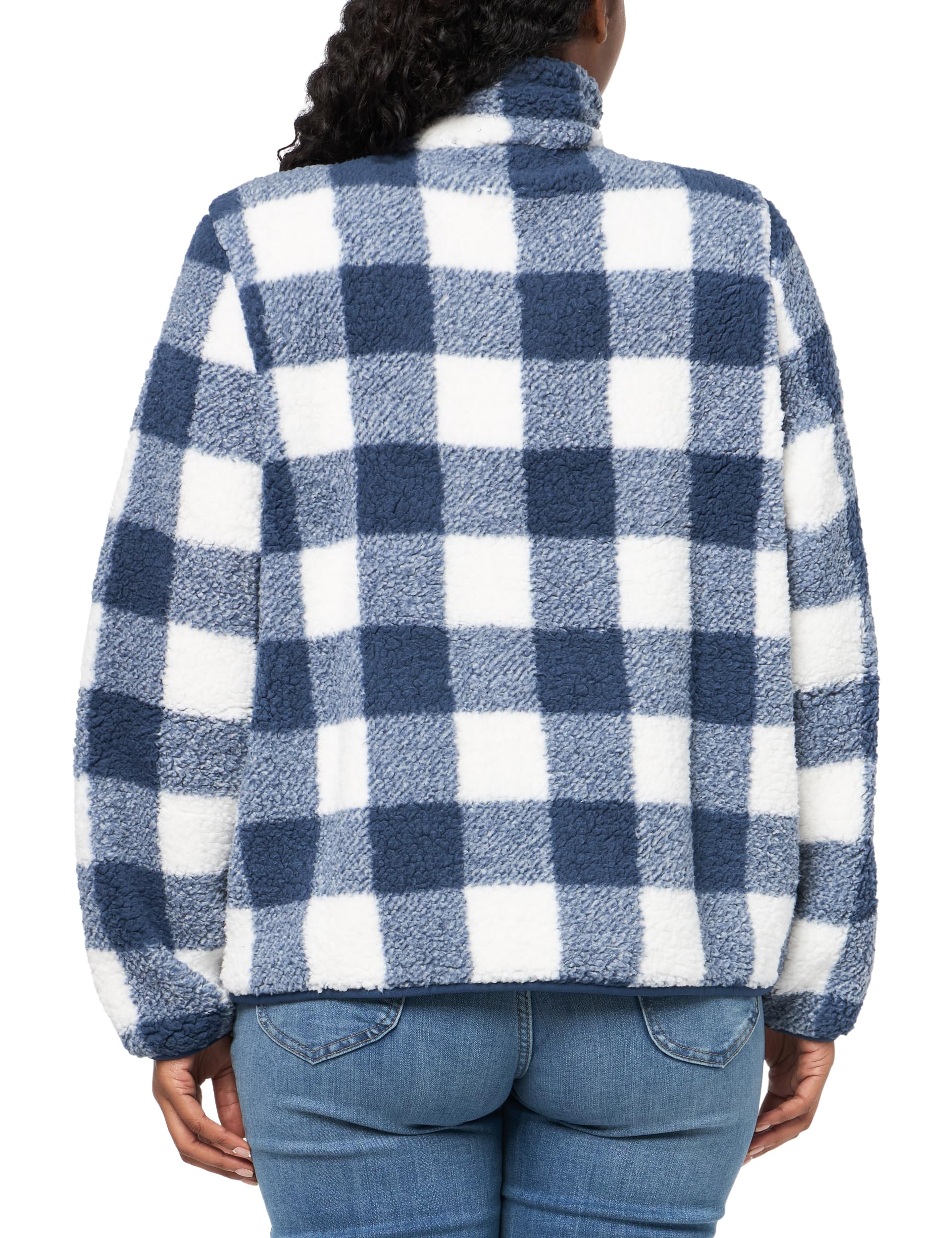 Tommy Hilfiger Women's Buffalo Check Long Sleeve Zipup Sportswear Jacket