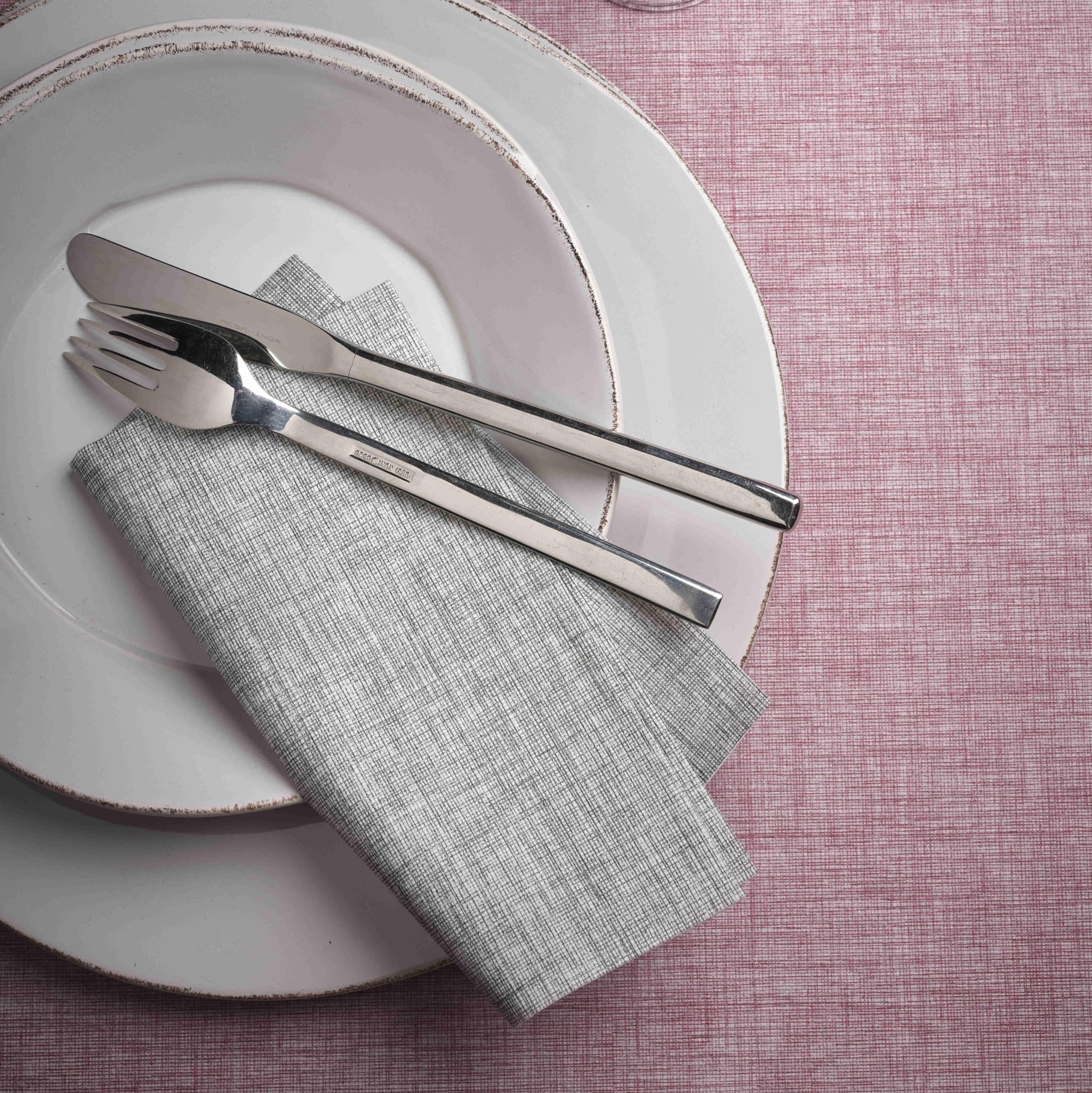 Tovaglioli usa e getta, compostabili, simili al tessuto, 40 x 40 cm, ¼ piegati BIO-EASY, effetto lino, ideali per matrimoni, battesimi, comunioni, compleanni, 50 pezzi (crema)