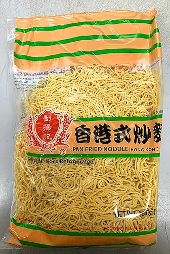 Fideos Panfried estilo Hong Kong 16 oz x 2 bolsas Fecha de producción en la etiqueta. Vida útil - 6 meses por congelador y al recibir la entrega,