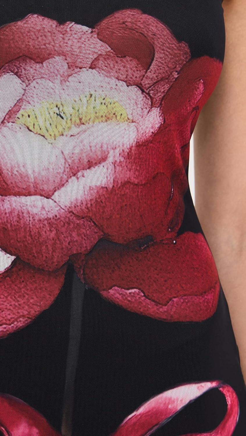 Another Girl Women's Digital Flower Print Mesh Midi Dress - Image 6