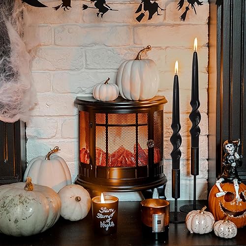 Miniatura 208 de Vela cónica en espiral torcida de 10 pulgadas, velas de colores sin perfume, velas altas sin humo para el hogar, vacaciones, boda, fiesta