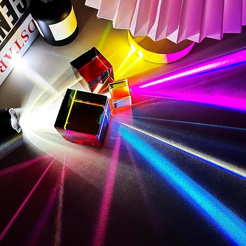 Miniatura 3 de UAKZMNE CMY Cube mezcla de colores con soporte de exhibición pulido de diamante, juguetes científicos y educativos, magníficos juguetes de física