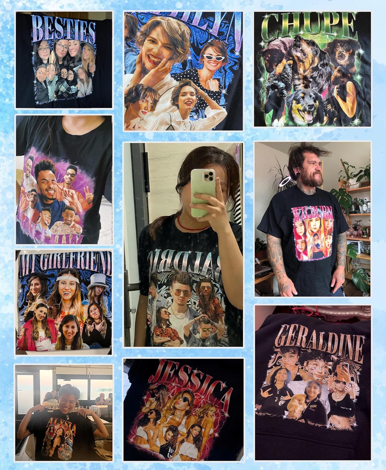 Custom Your Own Bootleg Rap Shirts Custom Picture Shirt Customized Vintage Graphic Tshirt Photo Gifts for Men Women - Image 7