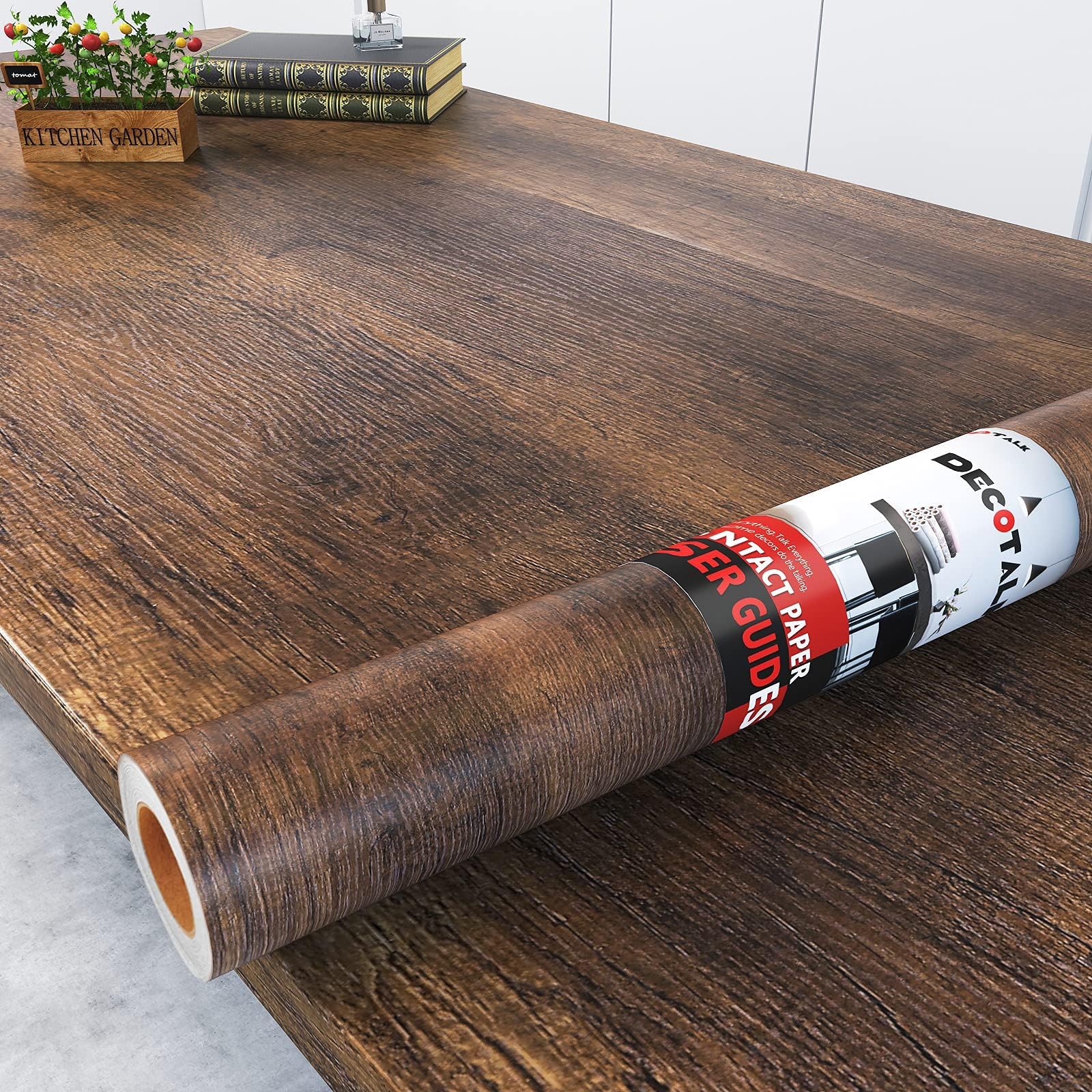 Decotalkwoodgrain Contact Paper Peel and Stick 90X300cm Countertop Wood Contact Paper Waterproof Wood Grain Contactpaper Countertop Vinyl Wrap Matte Woods Wallpaper Removable Woods Vinyl Wrap