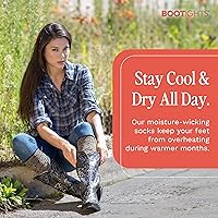 Vista 6 de Bootights Knee-Hi Performance Boot Socks with Spandex Compression - Cushioning - Moisture-Wicking - Mesh Zone Ventilation