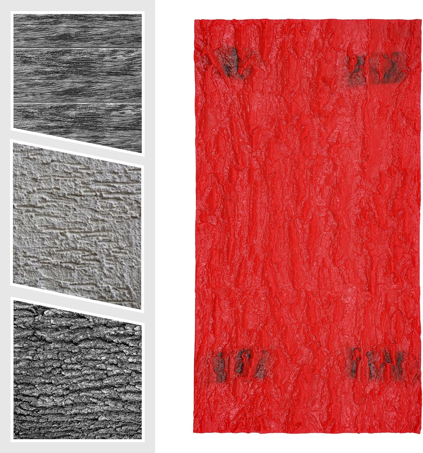 Concrete Stamp Mat, Cement Concrete Wall & Floor Mat Texturing Skin Slate Seamless Texture with Handles, 21.34 * 11.89 * 0.71 in
