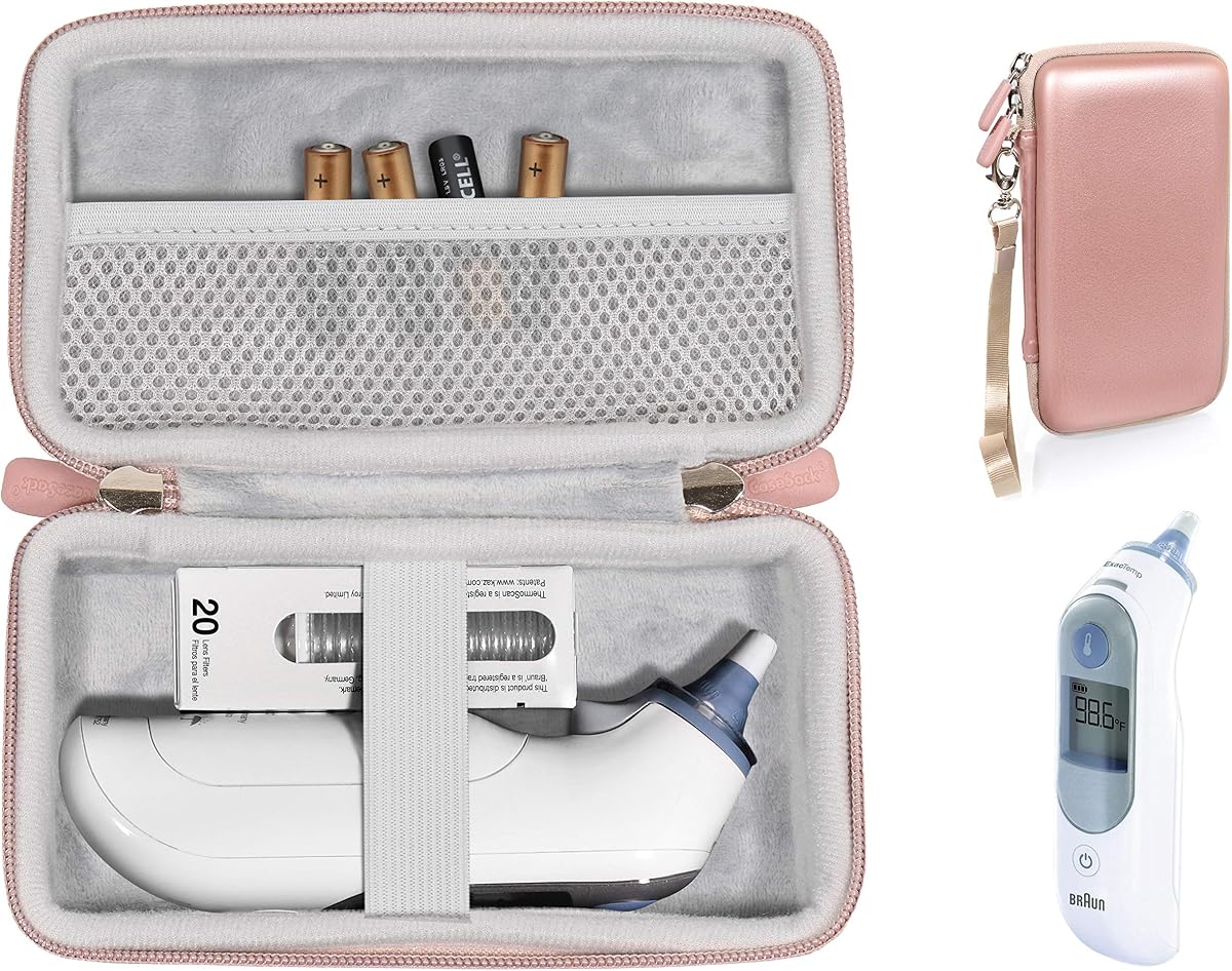 Case for Thermometer Like Braun ThermoScan 7, 7+, 5 IRT6500, 3 Braun Digital Ear Thermometer, iHealth, MILDSIX, KDT, EasyEast, CandyCare, Health & Health, LAMIG, Hugum, GoodBaby