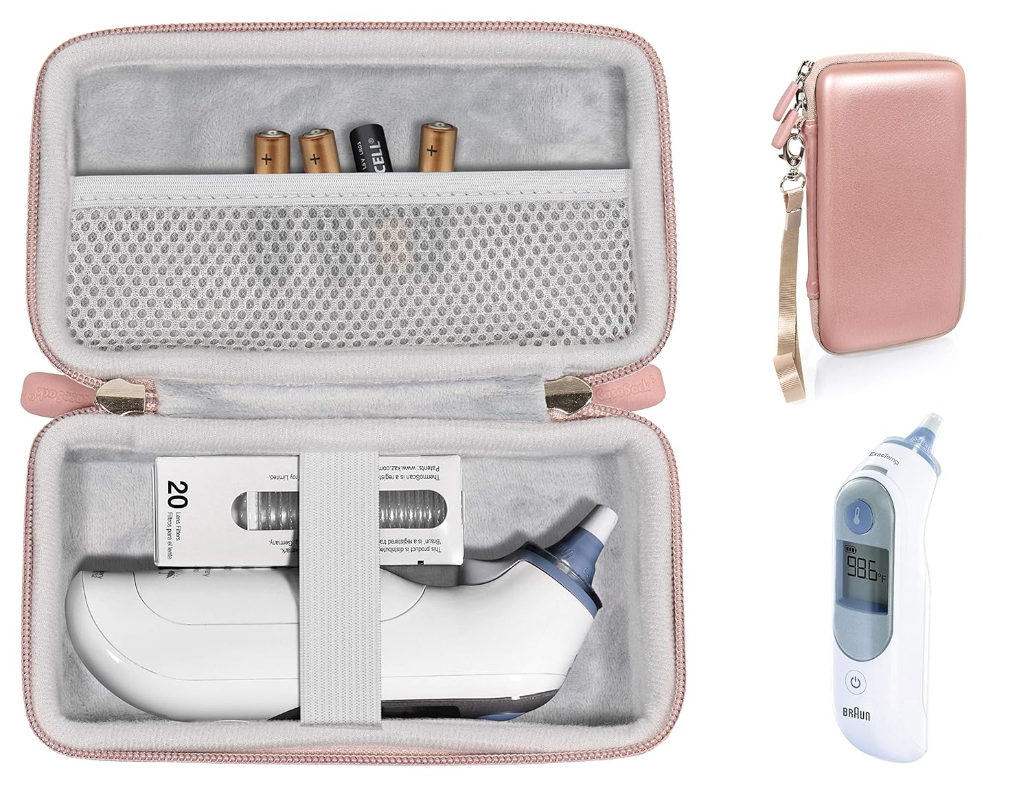 Exclusive Thermometer Case for Infrared/ Forehead thermometer like iHealth, MILDSIX, KDT, EasyEast, CandyCare, Health & Health, LAMIG, Hugum, GoodBaby, Famidoc, Anthsania, Braun ThermoScan 7, 7 IRT6520, IRT6020