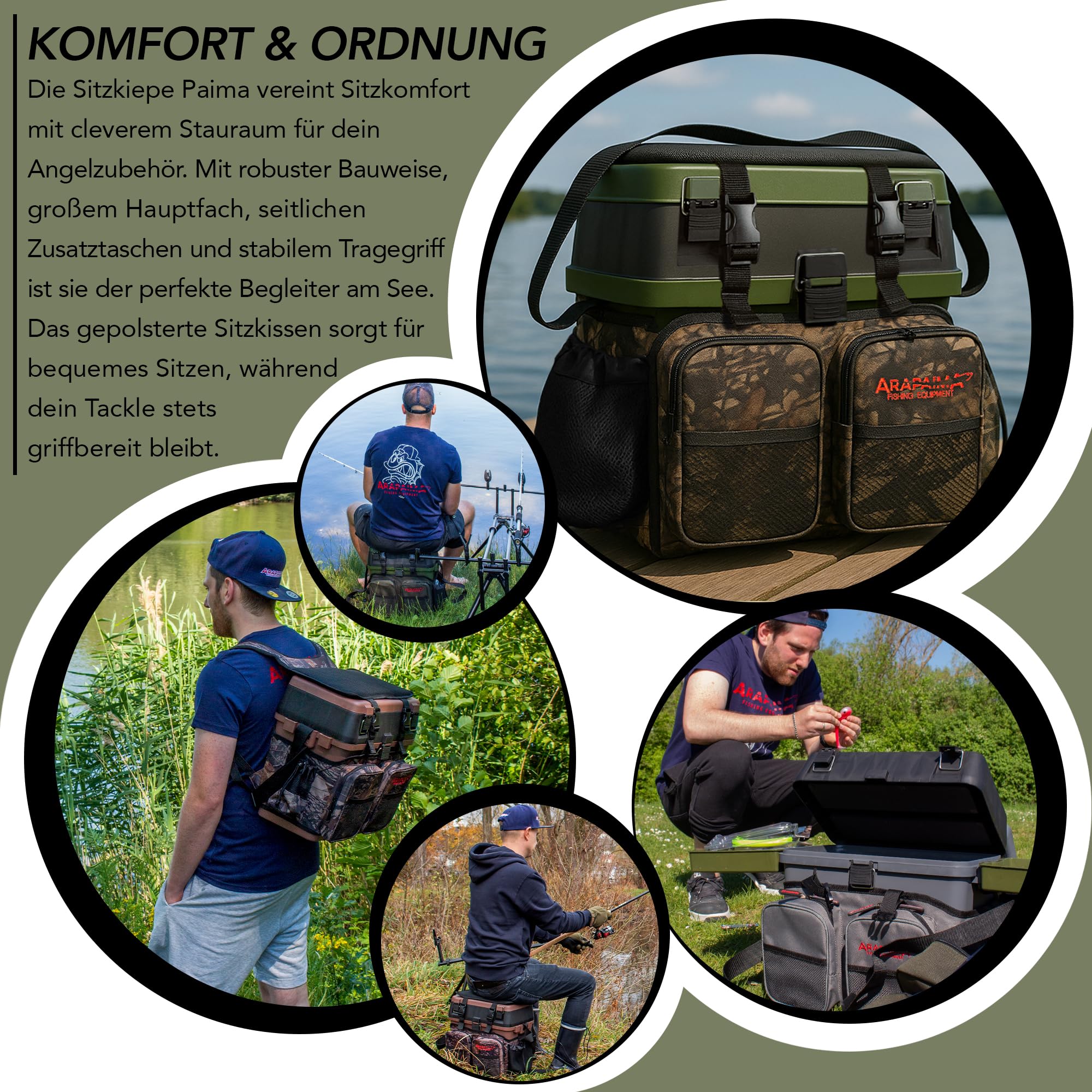 Kiepe - Zaino con 4 scatole per attrezzi con imbottitura, funzione zaino e spazio per accessori da pesca
