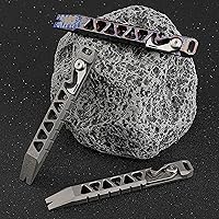 Vista 4 de Barras de palanca CNC, multiherramienta de bolsillo para todos los días, abridor de botellas de engranaje EDC, aleación de titanio TC4, lavado