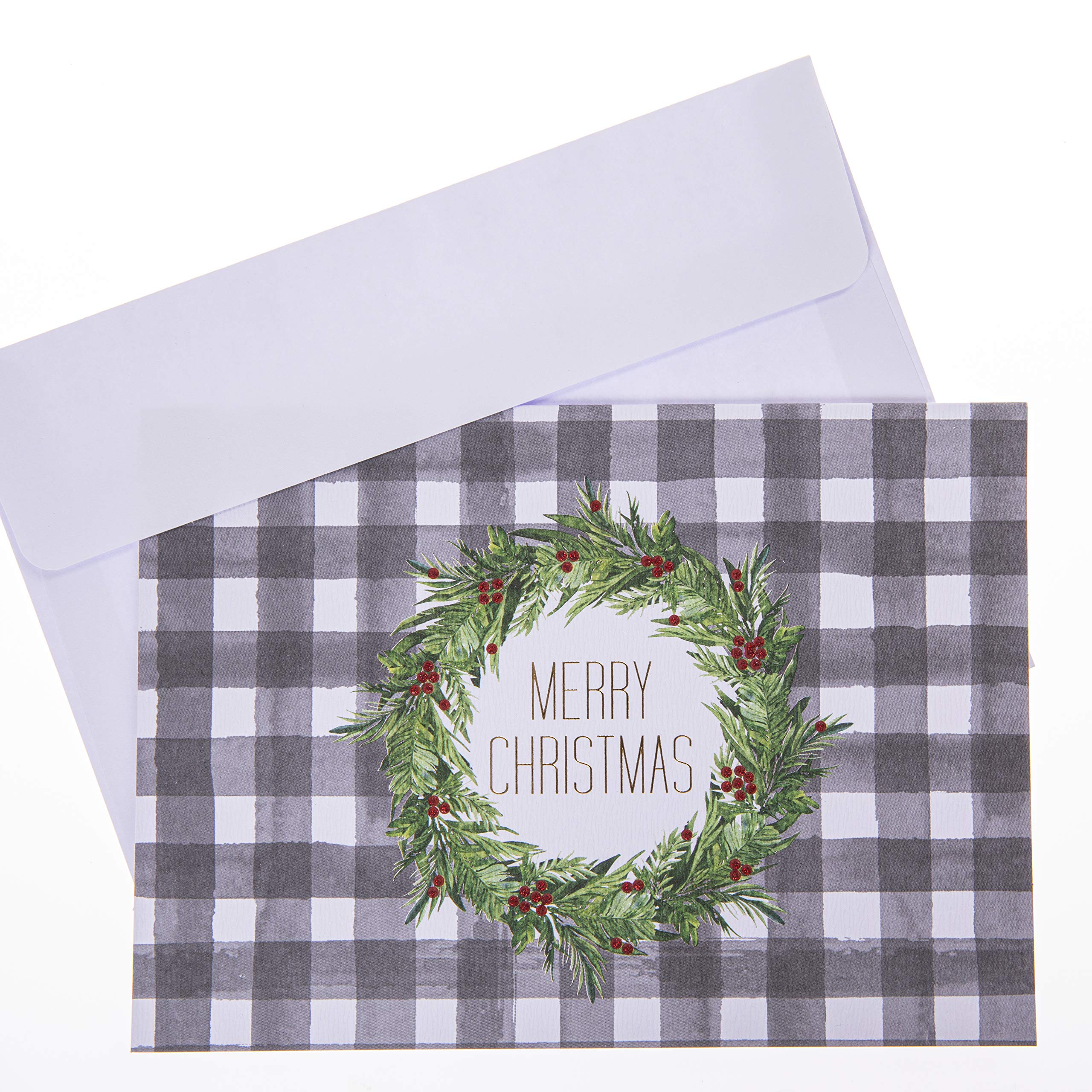 Graphique Weihnachtskarten Mit Schneemann | 15 Karten + Umschläge | Mit Glitzer, 10,8x14 Cm | In Aufbewahrungsbox