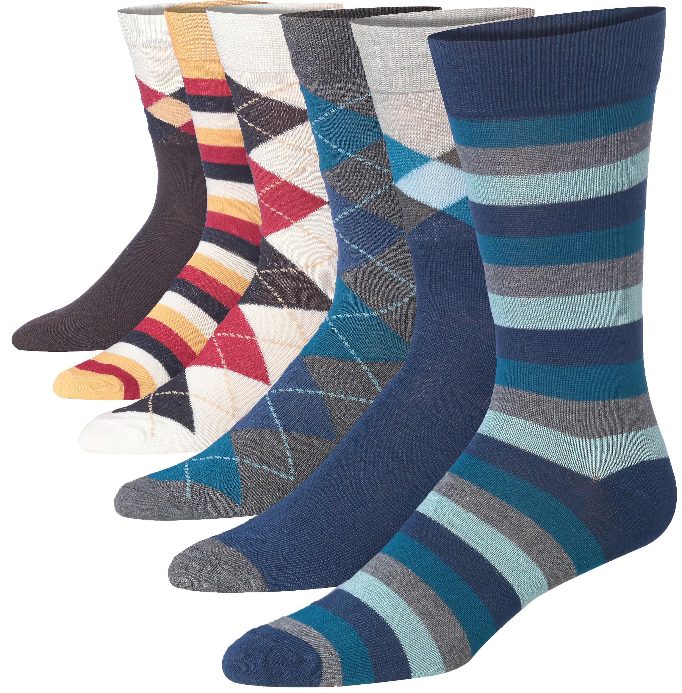 James Fiallo Anzugsocken Herren 6 Paar bunt neu gemustert - Bild 5 von 9