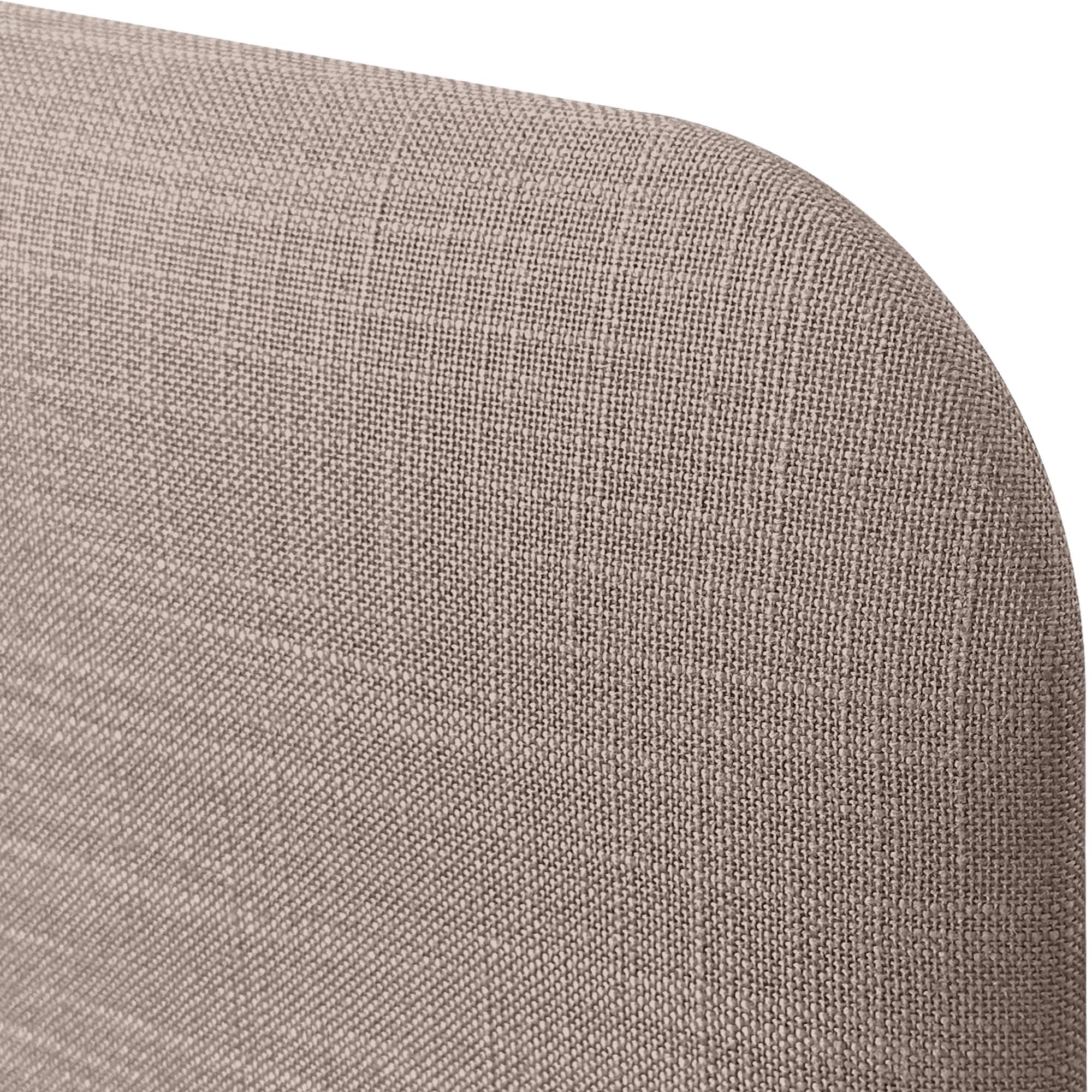 DHOME Gepolstertes Glattes Abgerundetes Kopfteil aus Naturleinen für Wand Akustik-Kopfteile Schalldämmend Kopfende Bett Schlafzimmer (Erde, 160cm)