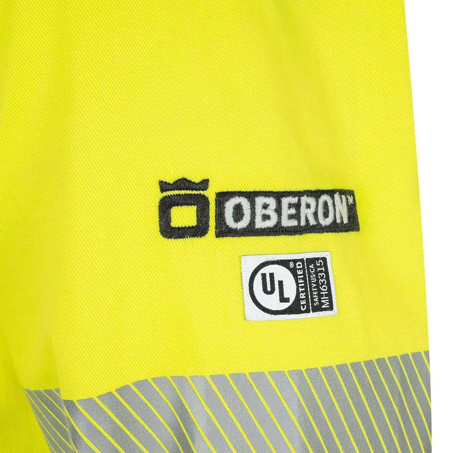Oberon FR Arc Rated Hi Vis Button-Up Safety Shirt For Men - Flame Resistant & Reflective - 10 Cal - Class 3 - Hi Vis Yellow - Image 11