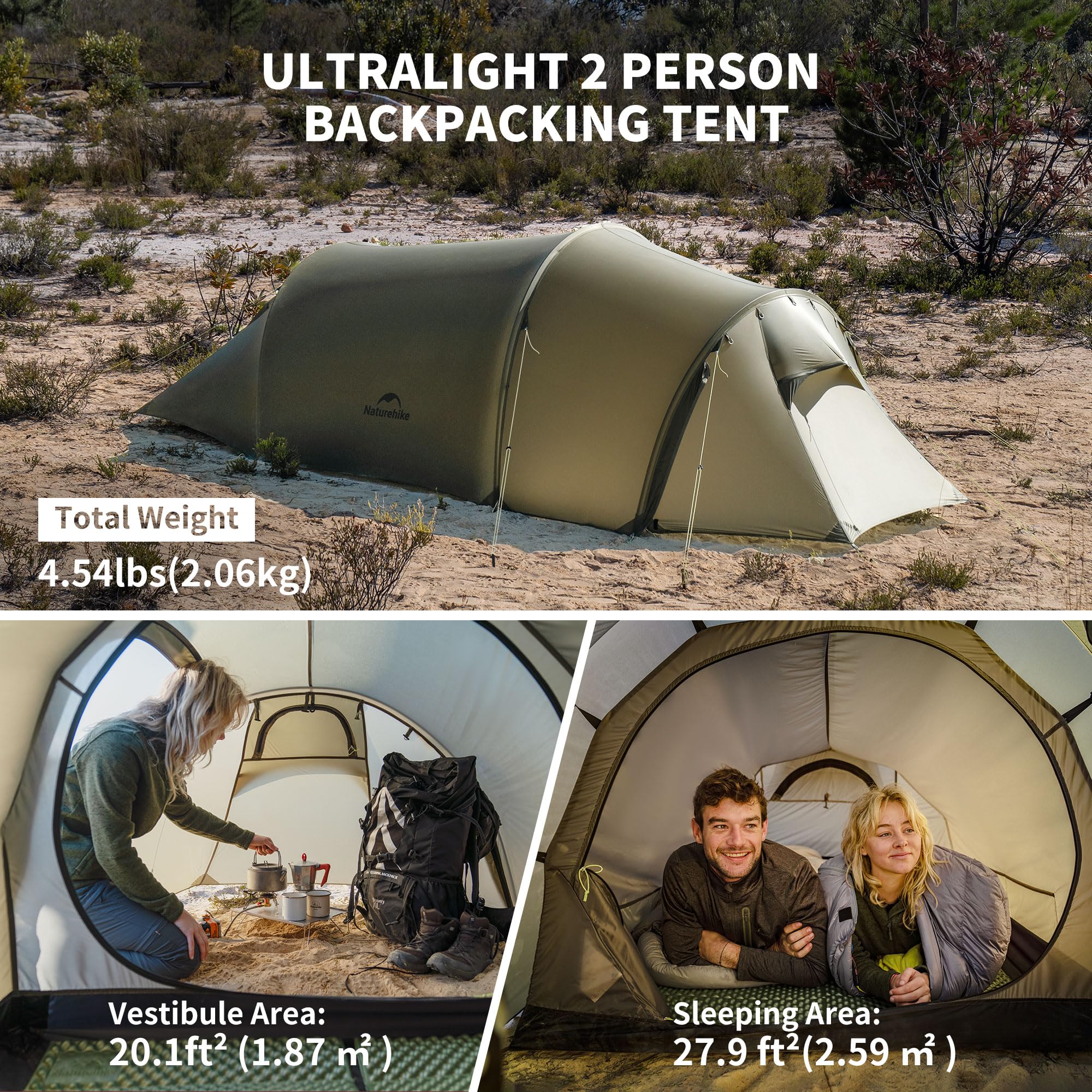 naturehike オパルス 2 トンネルテント 15D Opalus 2 Tunnel Tent 15D（オパルス 2 トンネルテント 15D