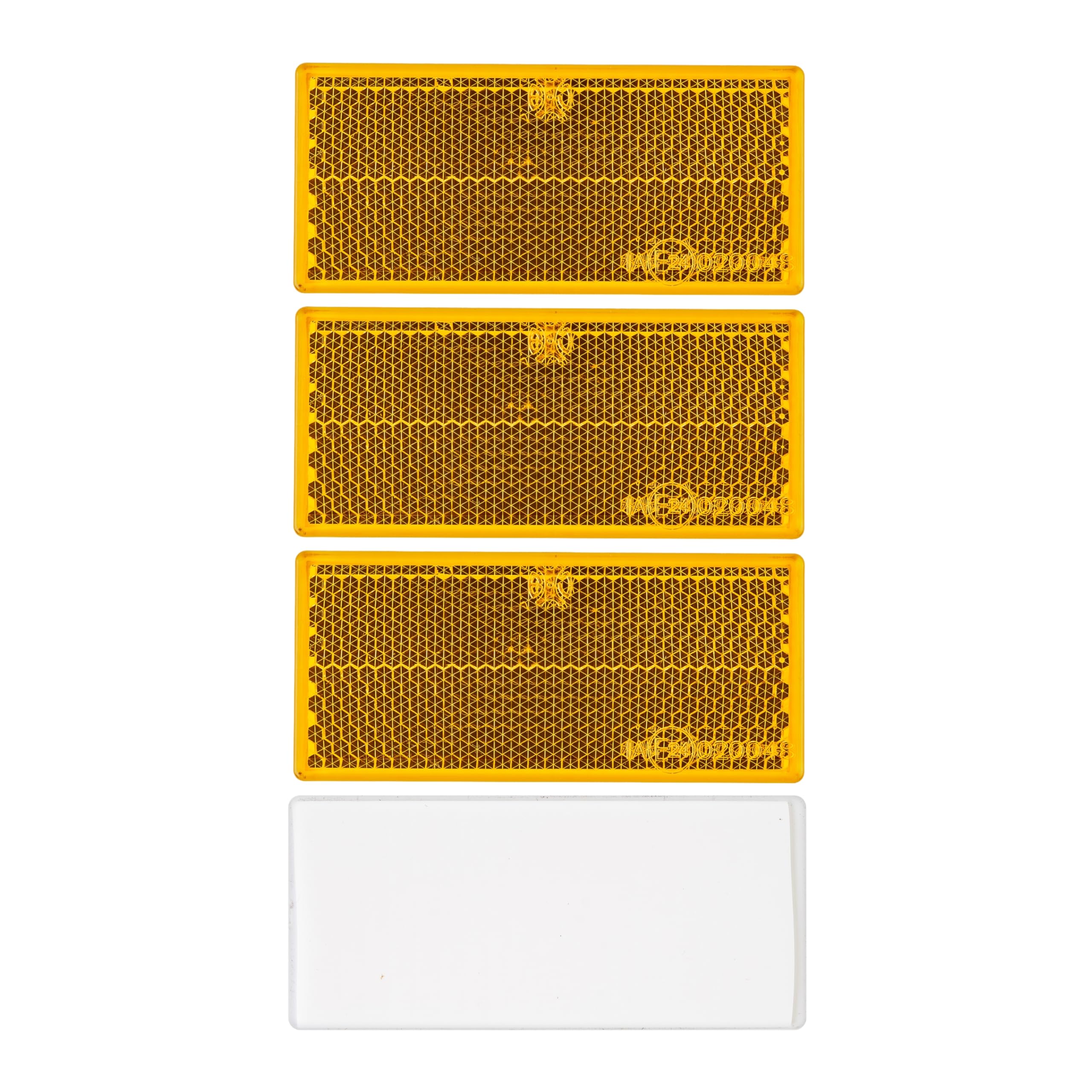 Reflectores para Pegar, 4 Uds, Rojo, 94 x 44 mm, Marca de E, Reflector de Seguridad Remolque, Caravana, Poste, Captafaro, Derecho e Izquierdo, Reflector de Remolque Estándar, Catadioptrico Rojo — view 11