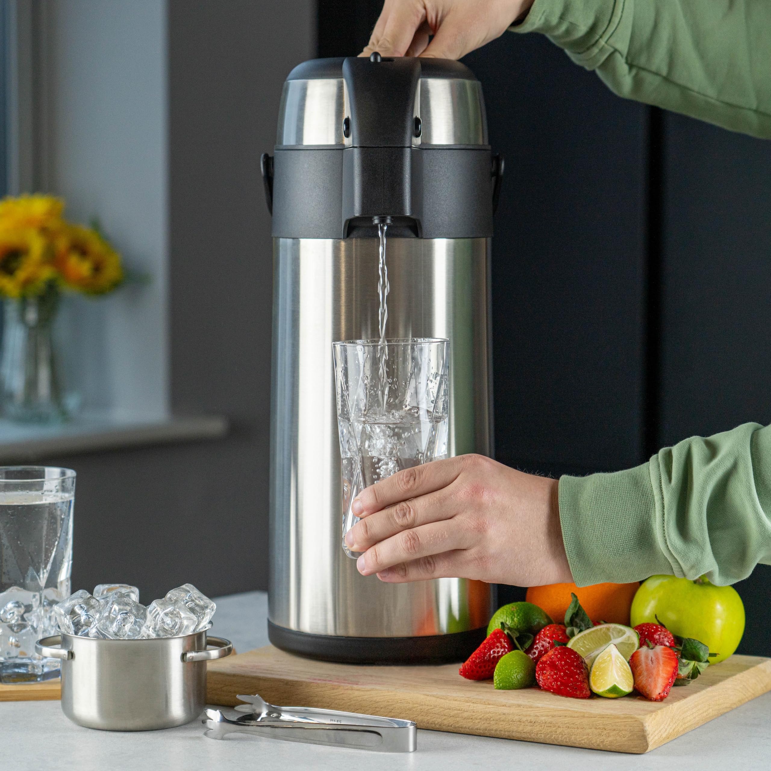 Pioneer Flasks Stainless Steel Airpot Hot Cold Water Tea Coffee