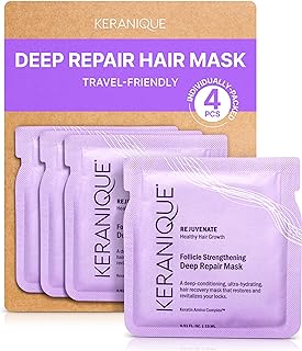 Keranique Hair Mask - Deep Repair and Intense Hydration for Damaged, Dry, Fine Hair with Keratin Protein