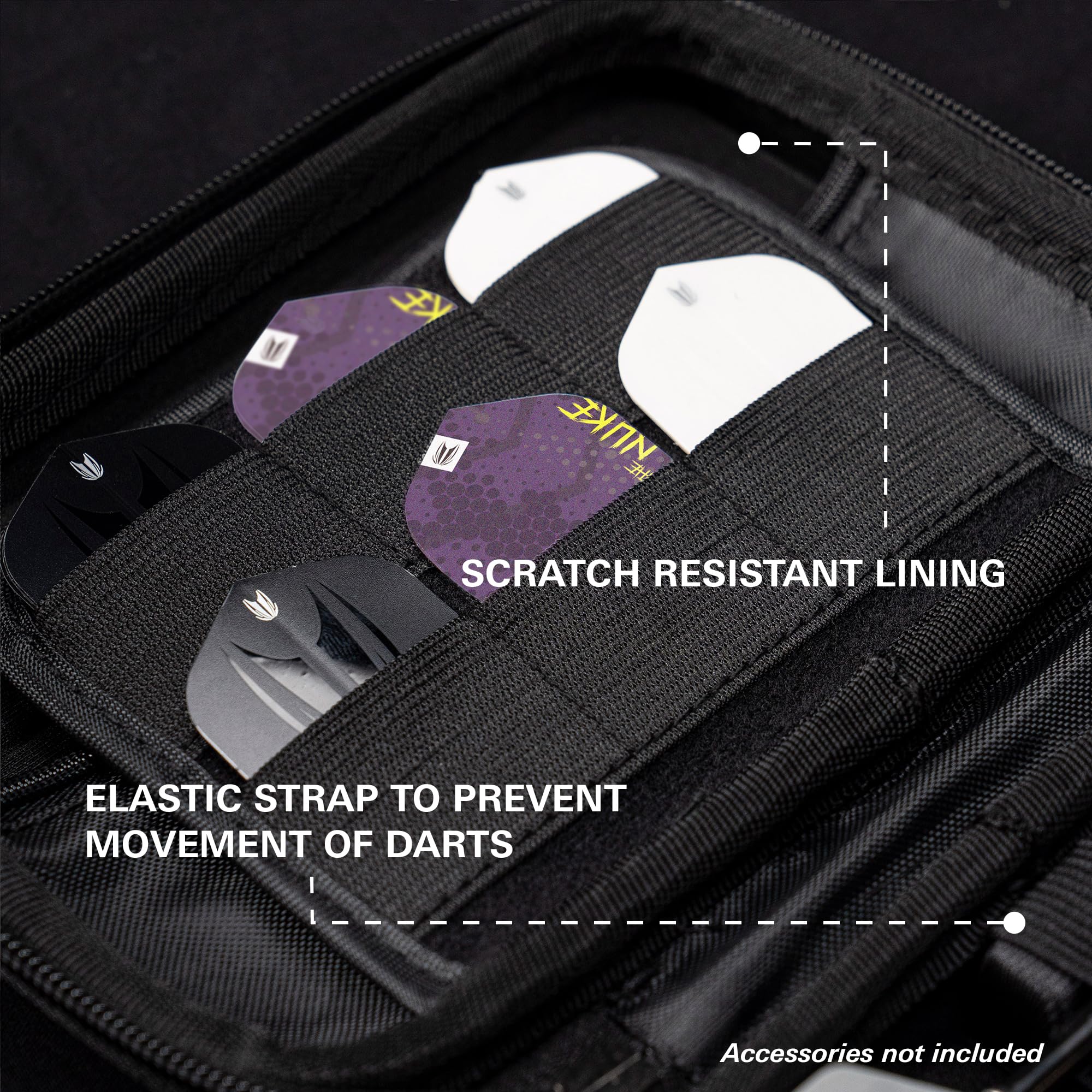 Target Darts Luke Littler Ghost Series XL Takoma Portafoglio – Freccettes Custodia, Nero/Bianco Storage Cases, “The Nuke” Cerniera Holder, Professionale Accessori – Holds 6 Fully Assemblato