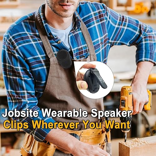 Miniatura 4 de Altavoz Bluetooth portátil con clip, pequeño altavoz portátil, mini altavoz Bluetooth impermeable con micrófono para entrenamiento, correr hasta 24