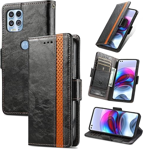 Miniatura 208 de Funda para Honor X7, Funda para Honor Play 30+ Plus Funda de piel sintética con ranuras para tarjetas Funda con soporte abatible Rojo