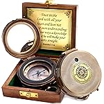 Trust in The Lord -Proverbs 3: 5-6 Engraved Compass Hiking Survival -Military Sighting Compass-Backpacking Navigation Compass -Boy Scout Compass for Kids-Professionals Hikers-Pastor Appreciation Gift