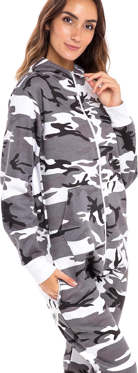 One Piece Pajamas for Women Unisex Hooded Fleece Onesies Adult Jumpsuits Non Footed Pajama - Image 4