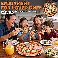 Vista 5 de Baker’s Friend Countertop Pizza Maker Electric, 12 Inch Pizza Maker Machine for Home, Quesadilla Maker, Non-stick Cooking Plates, Horno Para Pizza