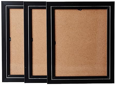 Amazon Brand – Solimo Collage Photo Frames, Set of 3, Wall Hanging (3 pcs – 8×10 inch), Black & Silver at Rs. 126
