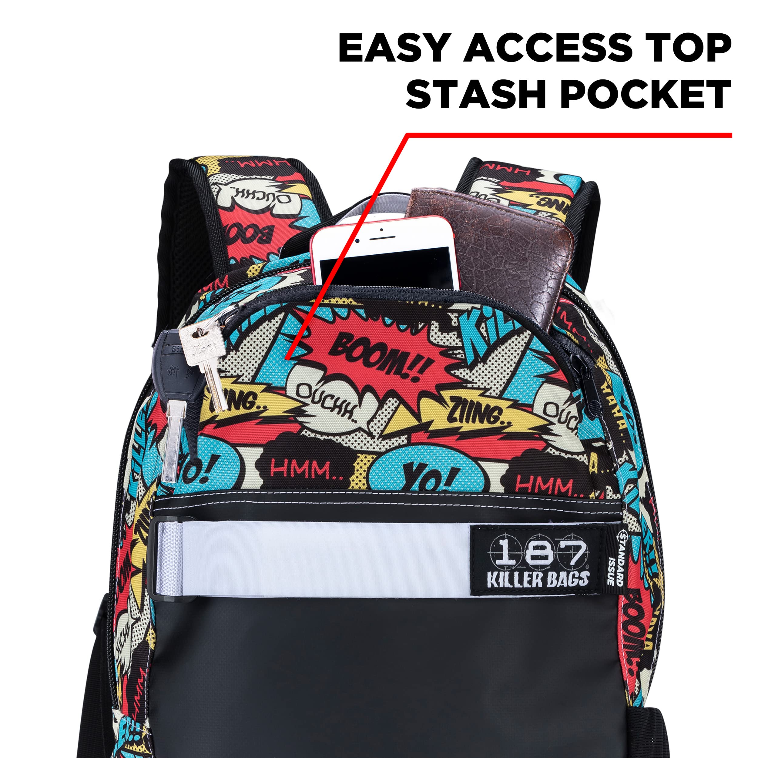 187 Killer Pads Standard Issue Mochila con correas para monopatín