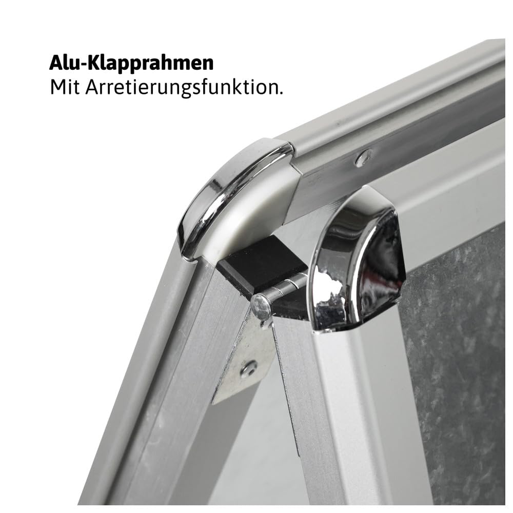 Dönges Kundenstopper A-Schild Metall - Robuster Plakatständer für DIN A1 Plakate - Wetterfest & Stabil - Ideal für Außenwerbung