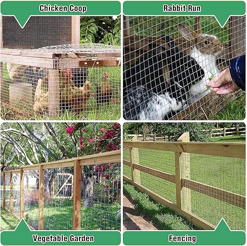 Miniatura 6 de Tela de hardware de 24 pulgadas x 50 pies, malla de alambre de 18 de pulgada, calibre 27, material galvanizado en caliente, valla de alambre para