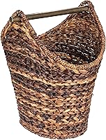 Vista 1 de Creative Co-Op Bankuan - Cesta de papel higiénico con mango de madera, color marrón