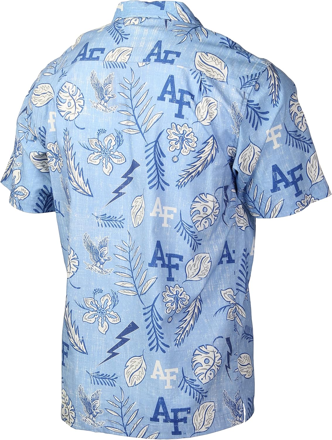 Wes and Willy Mens College Sports Fan Shirt Hawaiian-Vintage Floral Short Sleeve Button Down - Image 3