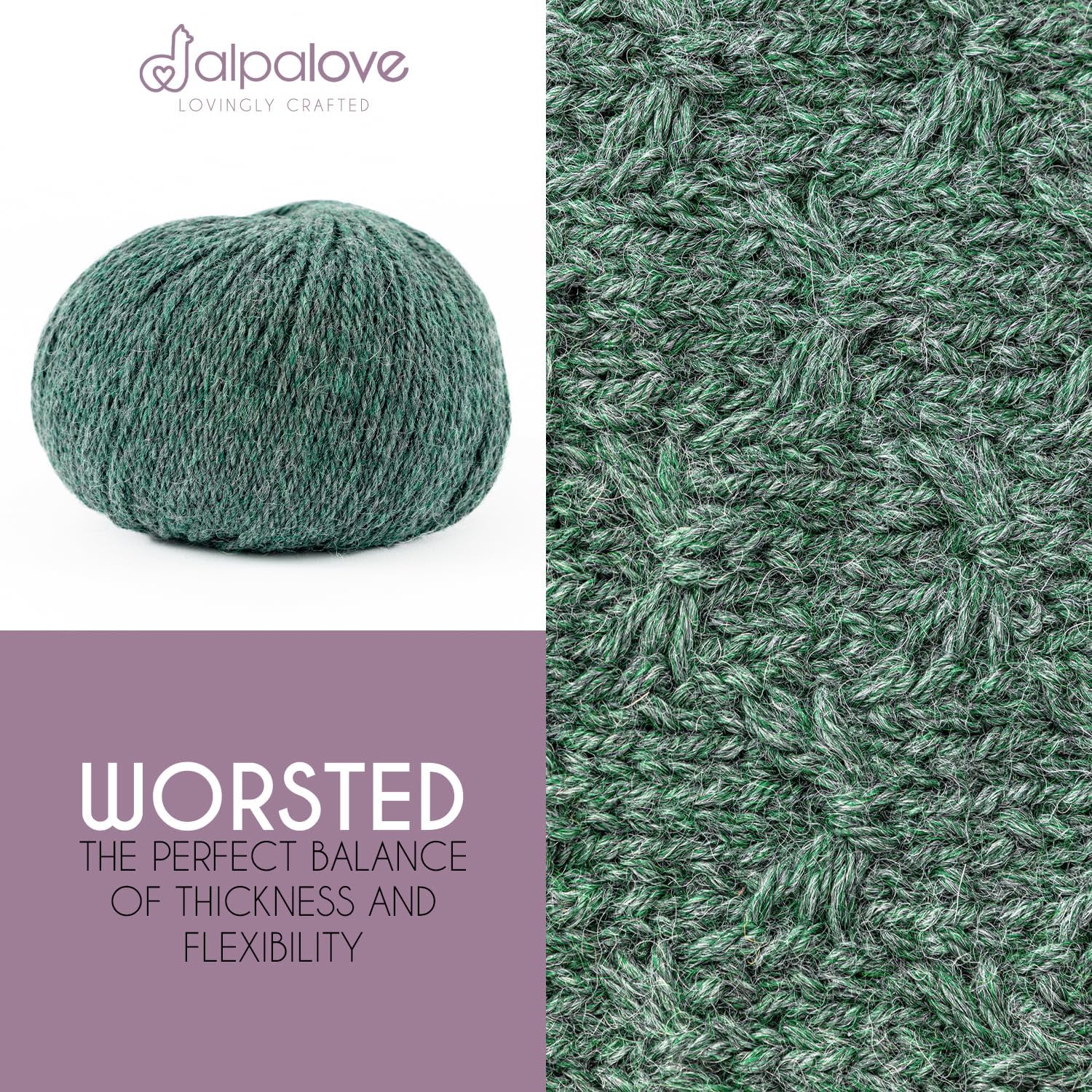 Worsted Set (6 x 1.75 oz) Super Soft Baby Alpaca Knitting Yarn Emerald 656 Yards