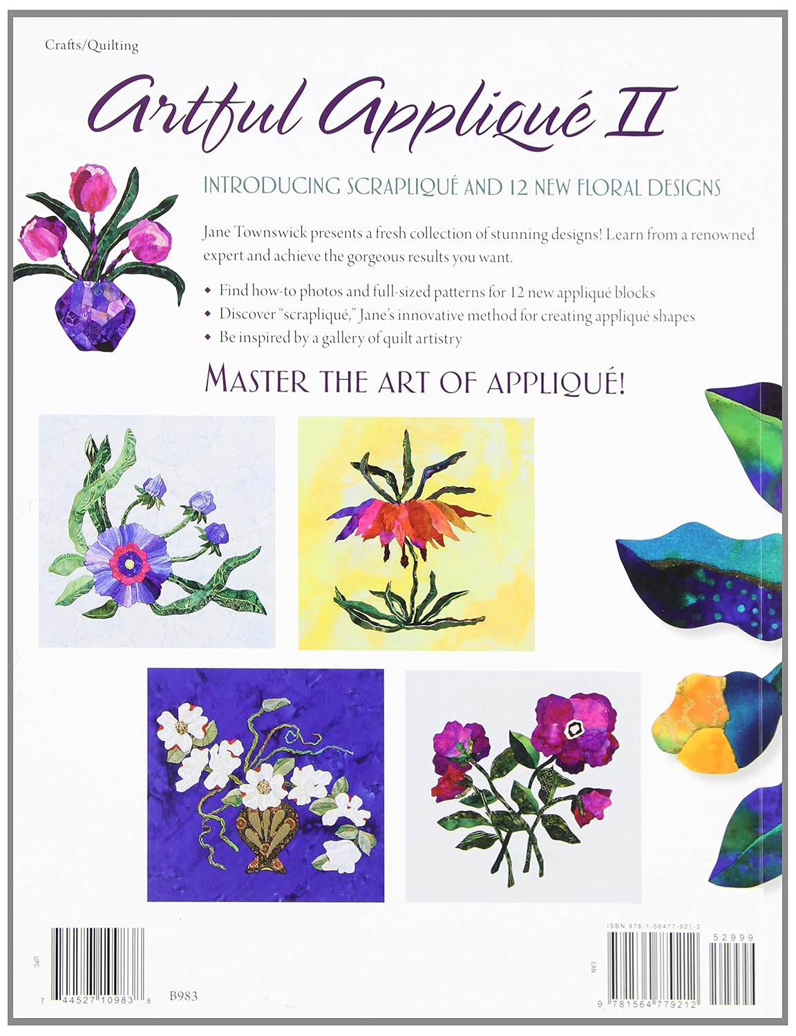Artful Applique II: Introducing Scraplique and 12 New Floral Designs