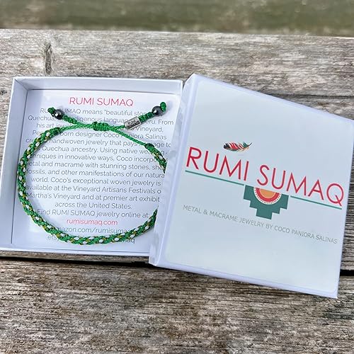 Miniatura 4 de Green Sailor Bracelet Handwoven Adjustable Waterproof Wax Cord Rope Bracelet Gift for Men Women Teens - Handmade Nautical Jewelry by Rumi Sumaq