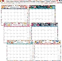 Vista 5 de Calendario de pared 2026 – enero 2026 – diciembre 2026, calendario mensual colgante de 12 meses, 14.8 x 11.57 pulgadas, encuadernación de doble