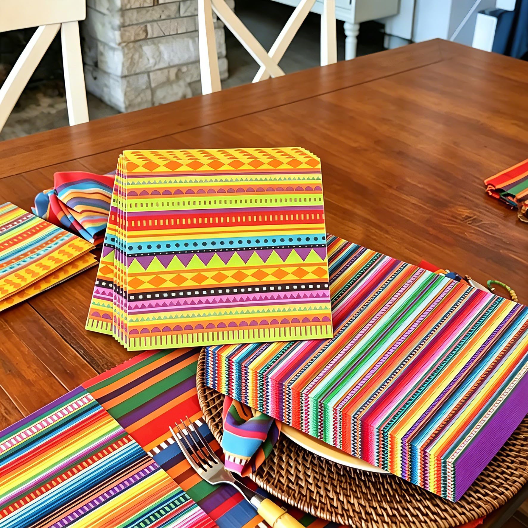 JeVenis Mexican Fiesta Paper Napkins Disposable Cinco De Mayo Guest Napkins