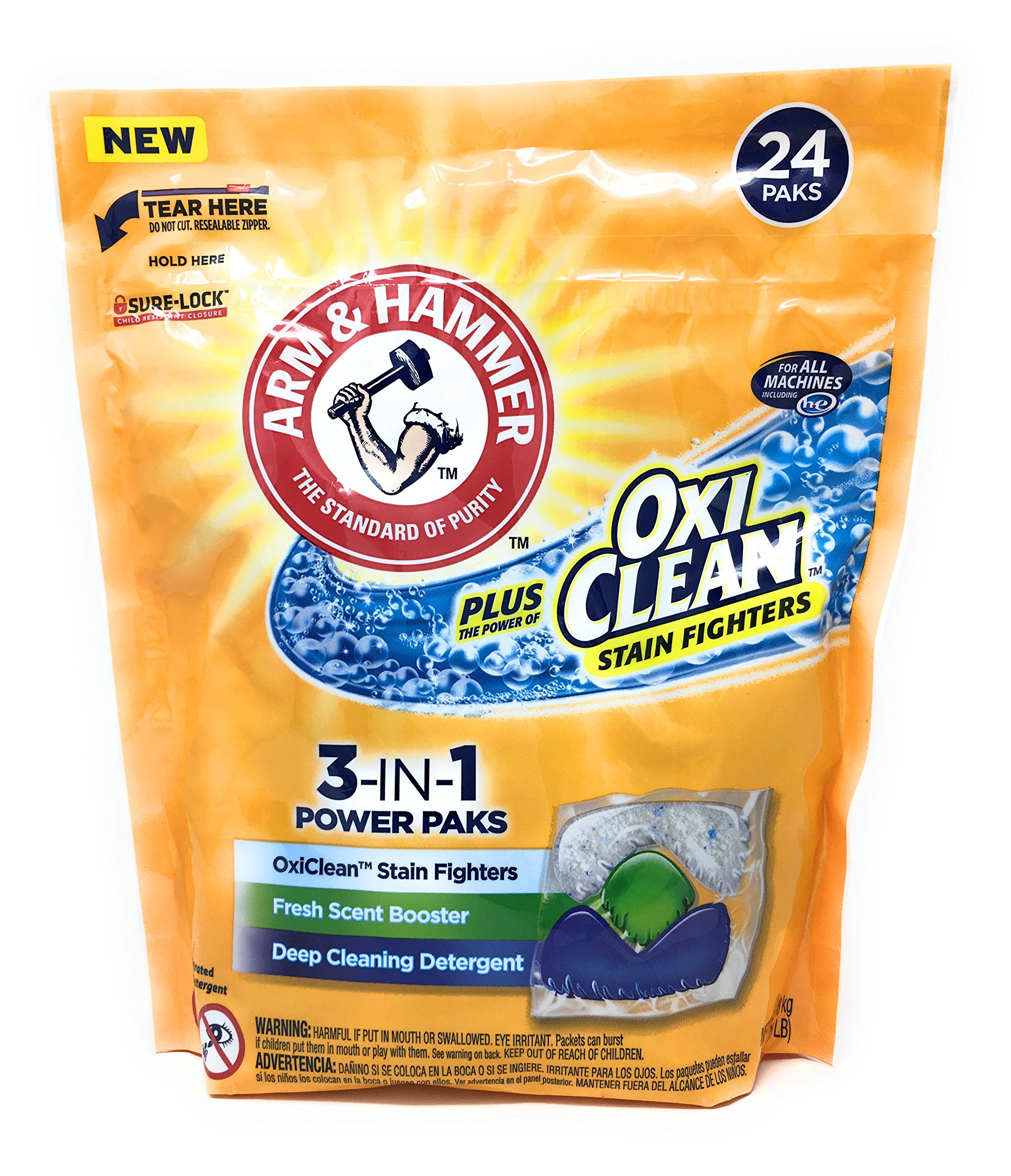Amazon.com: Arm & Hammer 3-IN-1 Laundry Detergent Power Paks