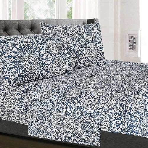 Miniatura 95 de Juego de sábanas de 1800 hilos, sábanas de microfibra cepillada suave de calidad egipcia, juego de ropa de cama de lujo con sábana encimera, sábana