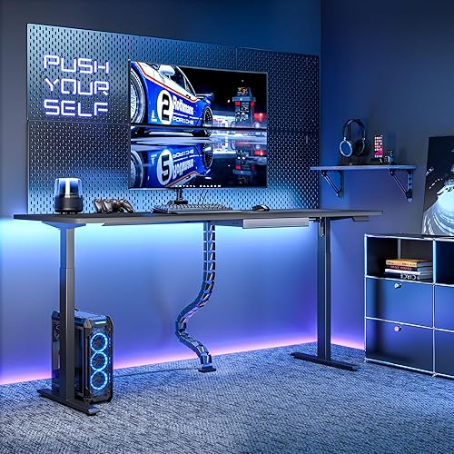 Miniatura 9 de ARES WING Columna de gestión de cables para debajo del escritorio, organización magnética de cables de vértebras para escritorio de pie, organizador