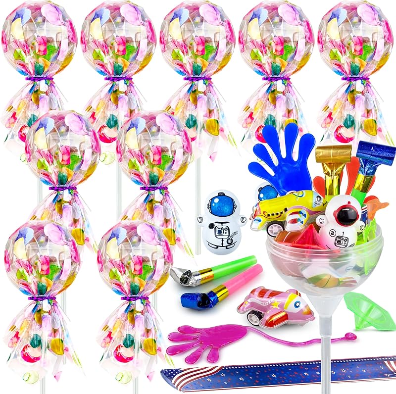 10 Pack Giant Lollipop Goodie Bags Fun Party Favors Birthday Return Gifts Classroom Prizes Candy Treats for Events