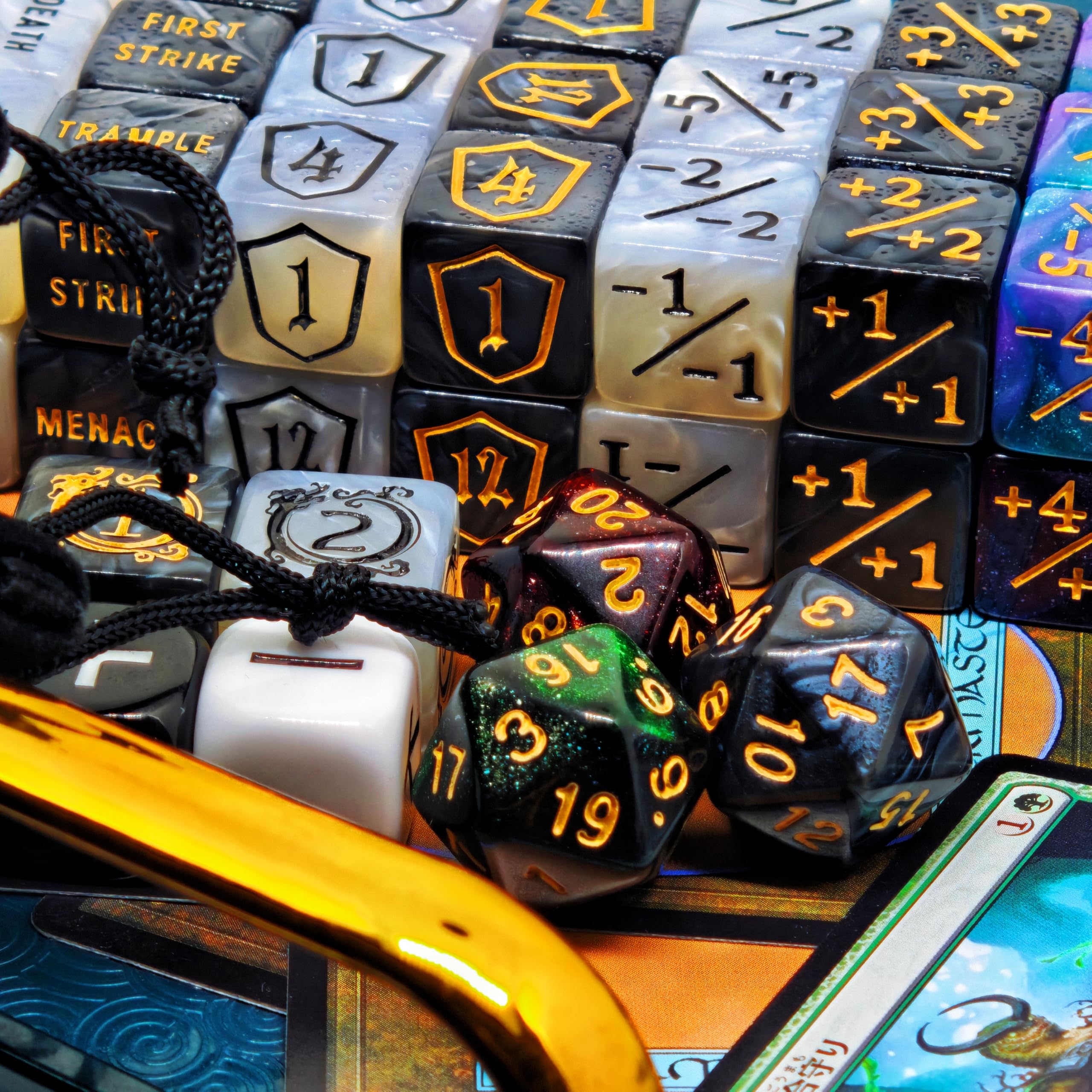 Zestaw 67 kostek licznika MTG, kości D6, Dragon Design do gier