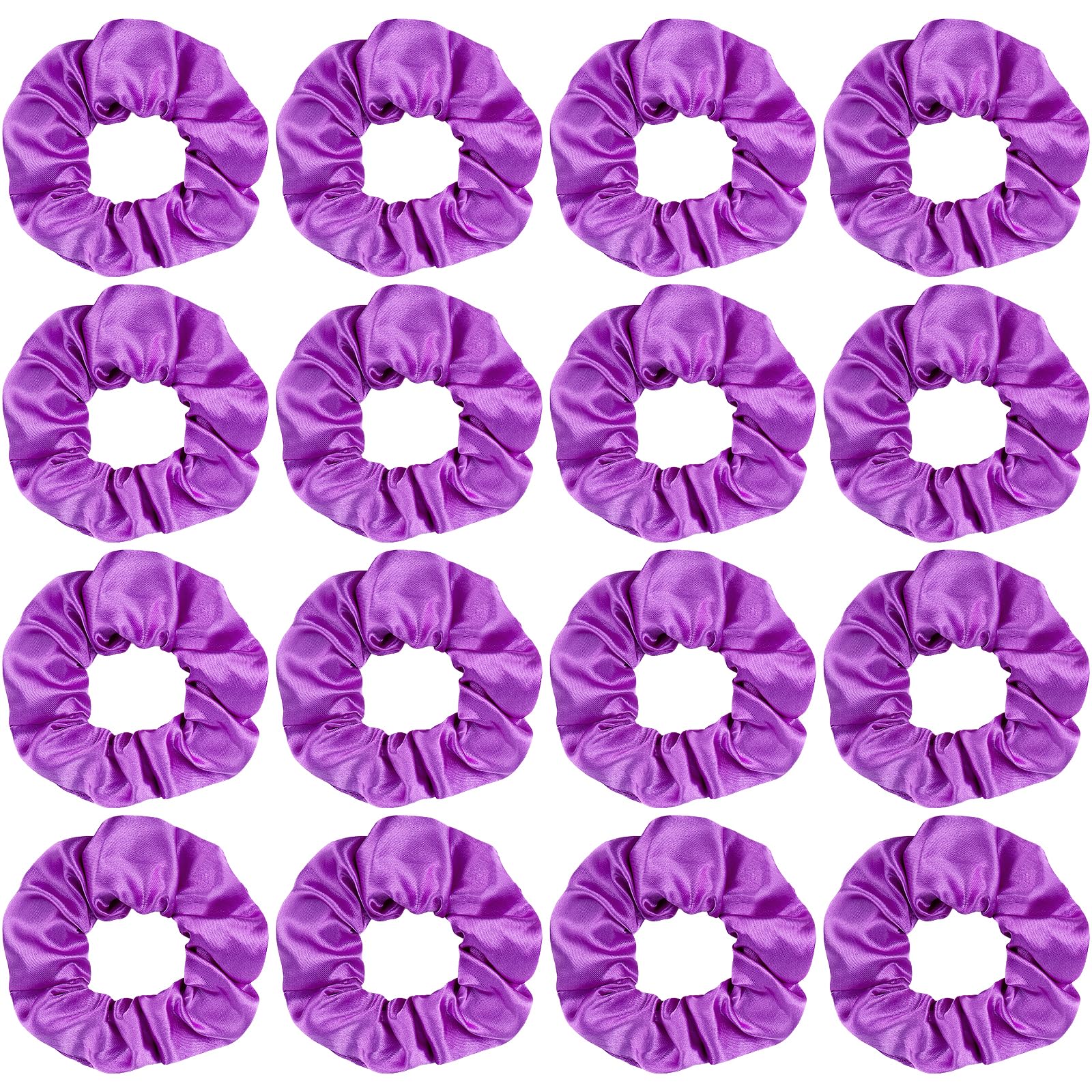 Semato 16 Pcs Purple Scrunchies Halloween Party Favors Bridesmaid Proposal Gifts Hair Ties Scrunchies for Women Girls Bachelorette Party Favors (