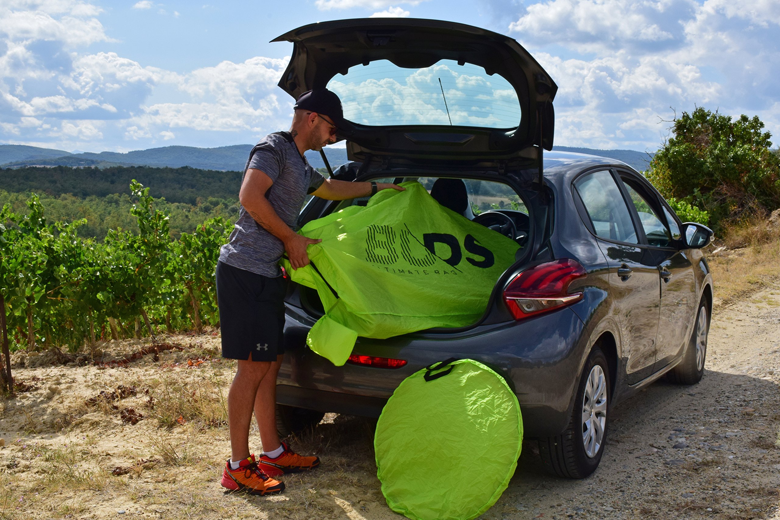 MTBag della Buds-Sports - Custodia protettiva per MTB, senza rimuovere la ruota posteriore, un concetto unico al mondo, in pochi secondi la mountain bike è protetta, ideale per balcone/garage/auto