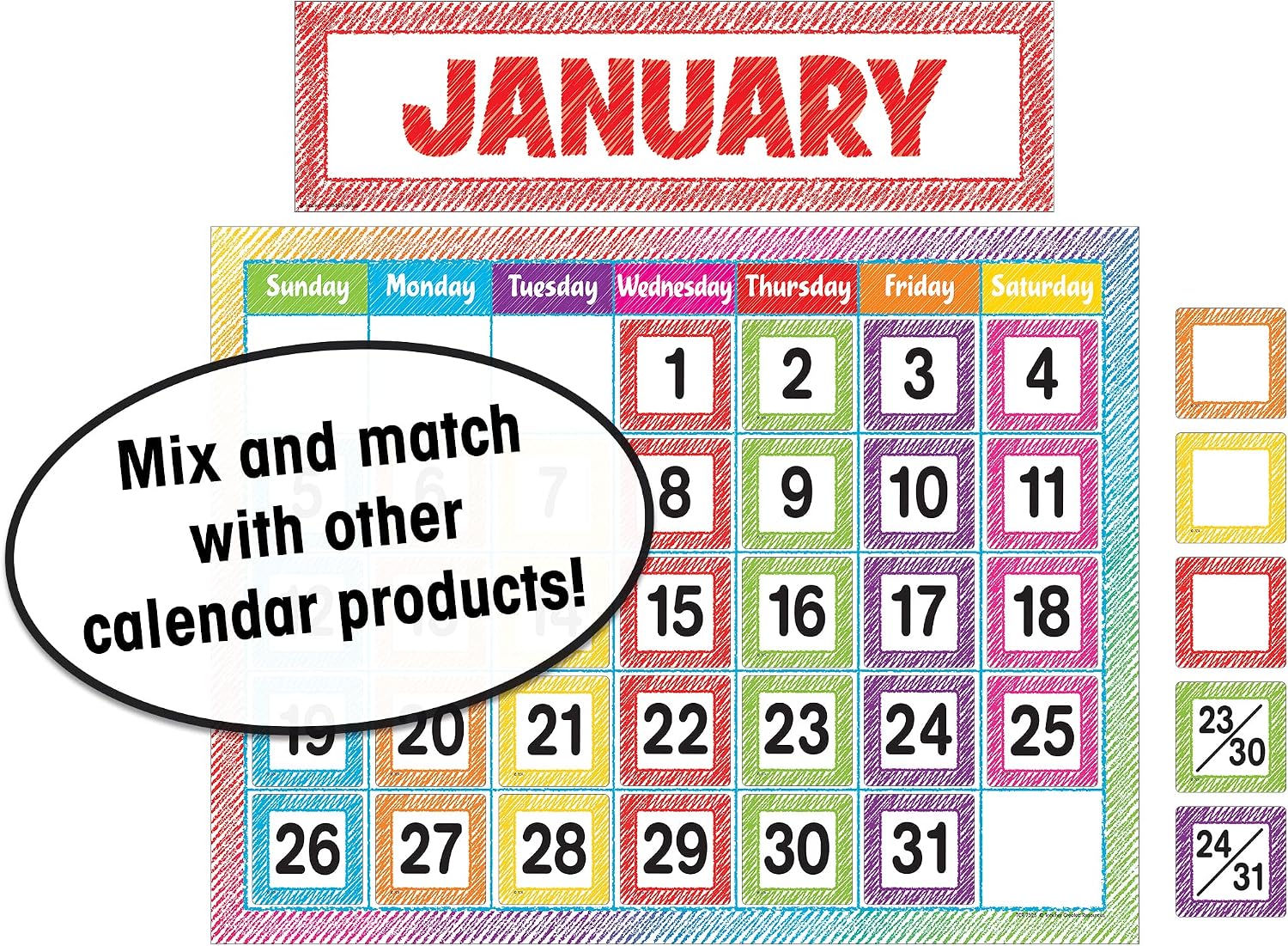 Teacher Created Resources Scribble Calendar Days
