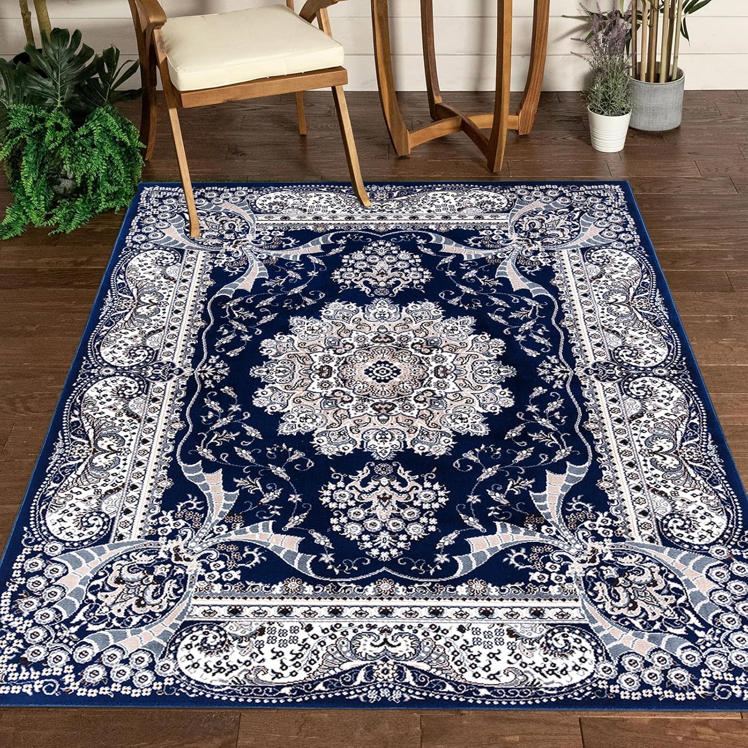 renoazul® Blue Rugs Living Room Large 160x230 cm - Soft Carpets For ...