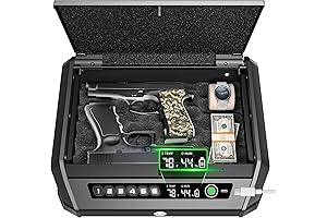 Gun Safe with Biometric Lock, Finger Gun Safe for 2-4 Pistols